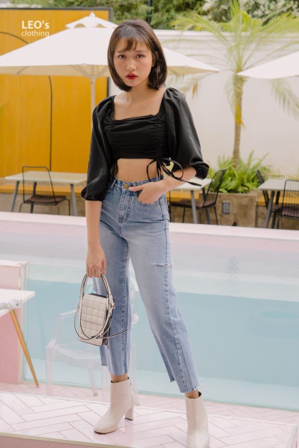 Áo rút dây tay lỡ freesize