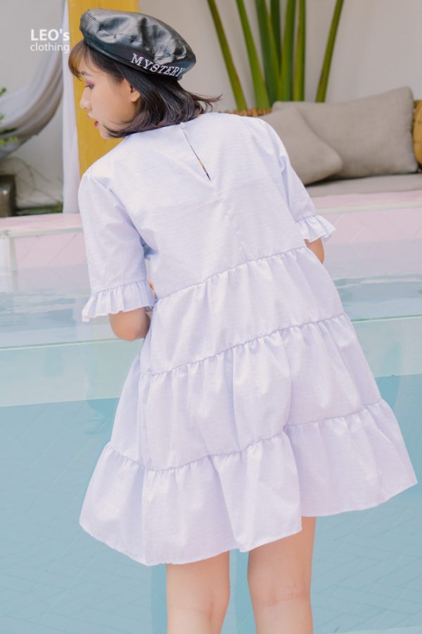 Đầm babydon tầng tay bèo freesize