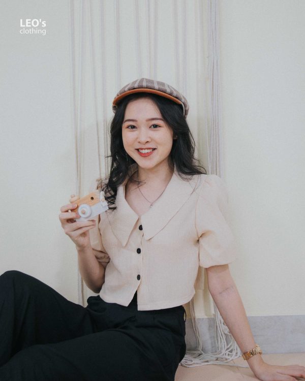 Áo cổ lá sen croptop LEO's clothing