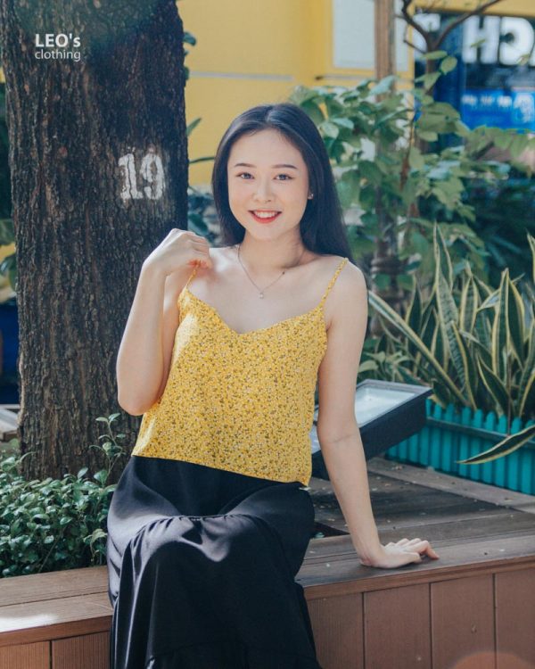 Áo Dây Cổ Tim Hoa
