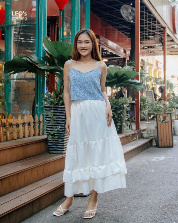Áo Dây Cổ Tim Hoa