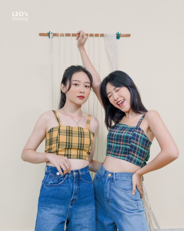 Áo Dây Crop Cột Nơ Sau