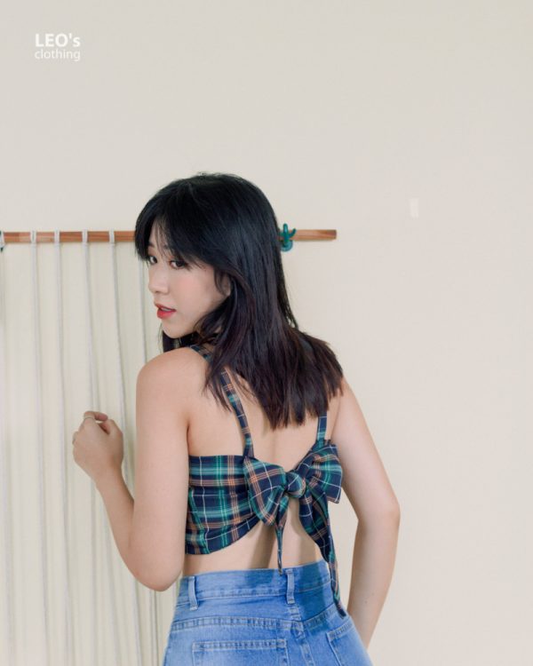 Áo Dây Crop Cột Nơ Sau