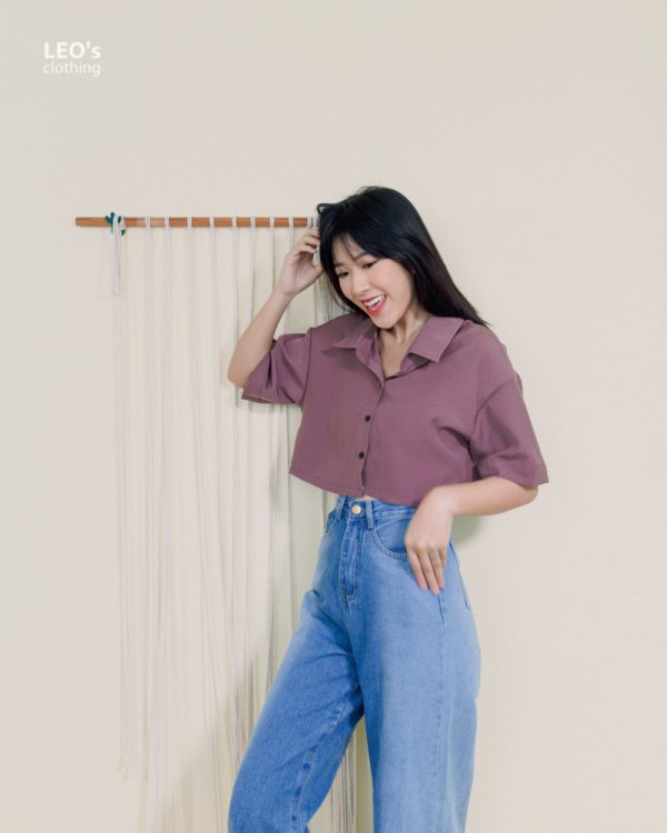 Áo Sơ Mi Croptop Basic