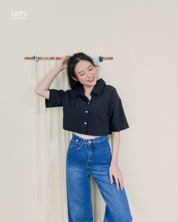 Áo Sơ Mi Croptop Basic