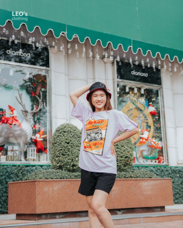 Áo Thun Oversize Tay Ngắn Retro