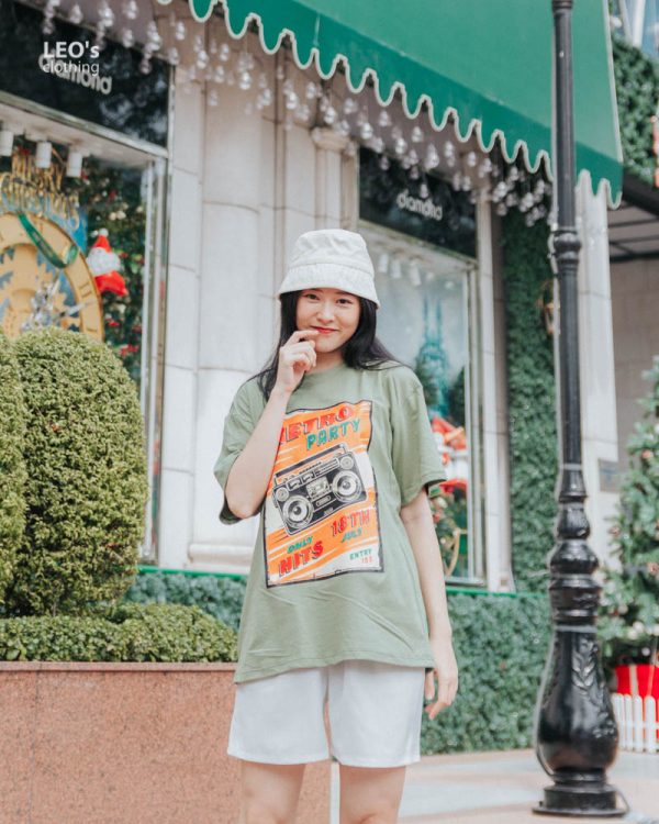 Áo Thun Oversize Tay Ngắn Retro
