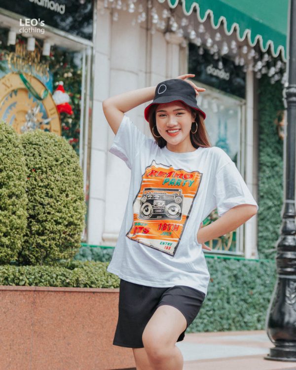 Áo Thun Oversize Tay Ngắn Retro