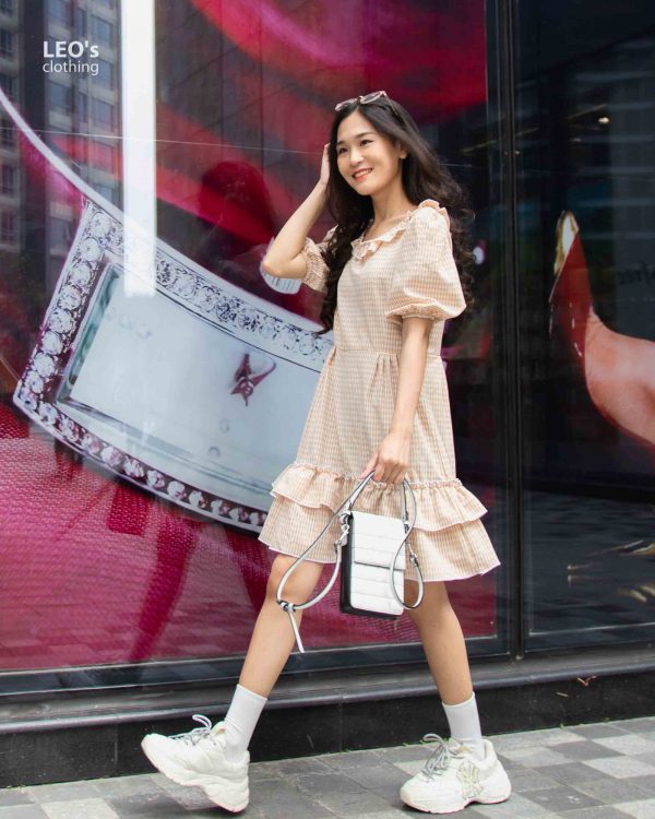 Đầm cổ tròn bèo đuôi cá LEO's clothing